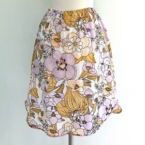 Vintage 60’s mod floral pastel Vassarette slip skirt lingerie